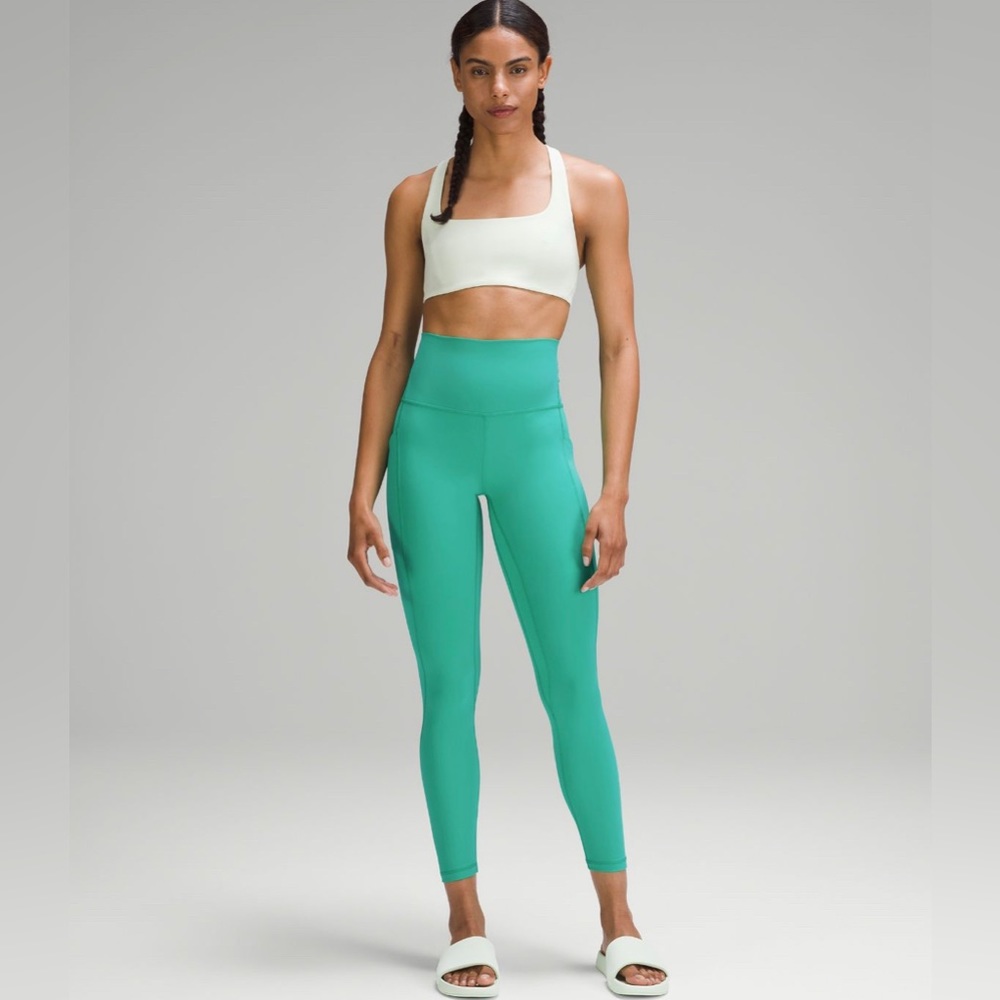 kelly green lululemon leggings with pockets